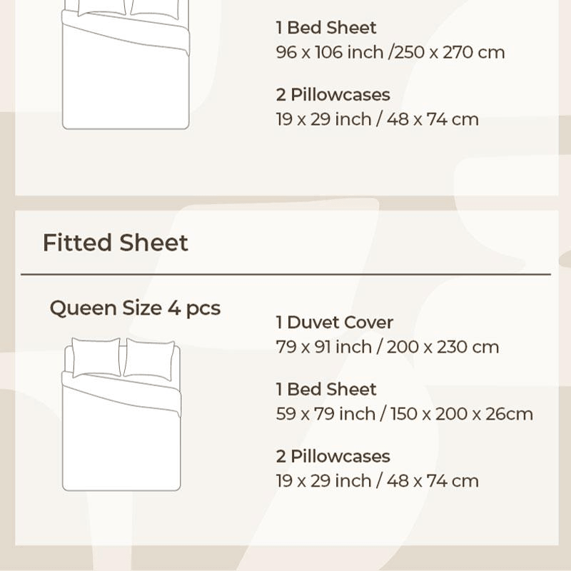 【中国直邮】 Lullabuy 织序水洗棉条纹床上四件套 蓝色-Queen