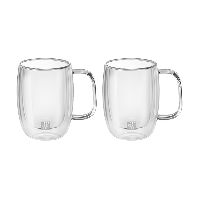 ZWILLING Double Layer Transparent Glass Coffee Cup, 12 fl oz, Set