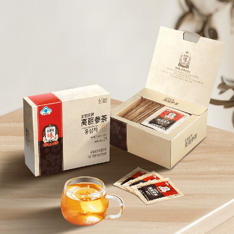 中国直送：正官庄 高麗人参茶（紅参サポニン、免疫調節作用）3g×25袋 
