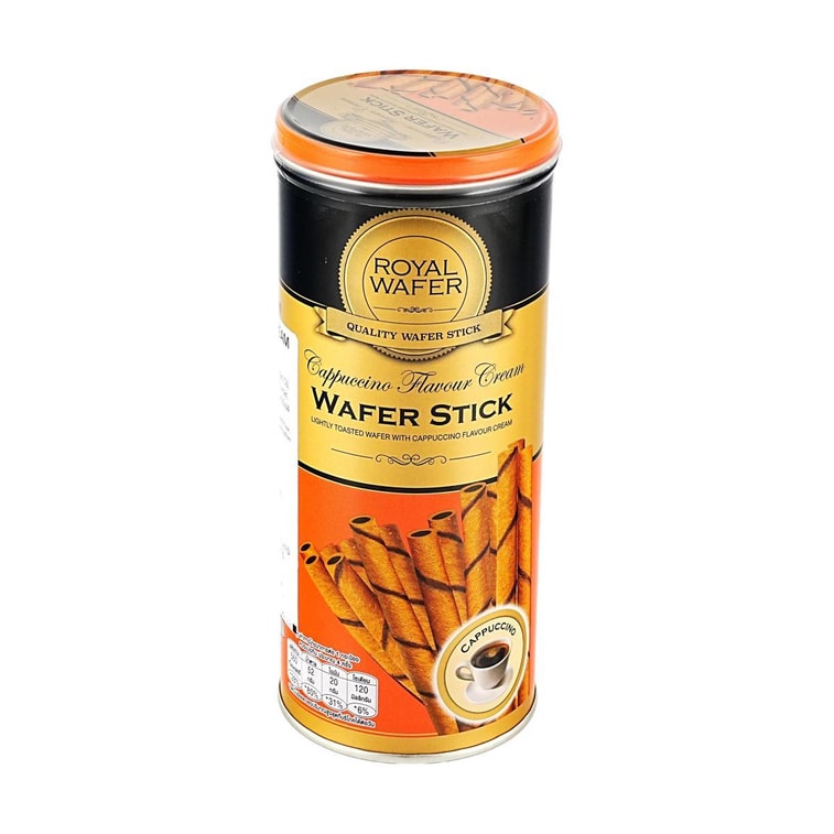 泰國VFOODS 皇家威化餅乾棒 卡布奇諾奶油味 125g【泰國超人氣零食伴手禮】 4