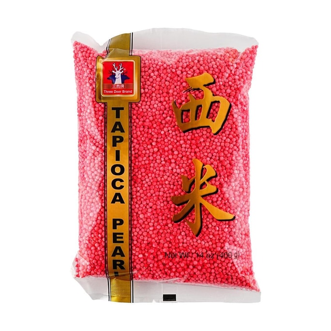 Tapioca Pearl Rose Flavor 14 oz  [Milk Tea Dessert Toppings]