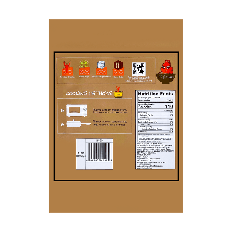 JACK&KING Braised Crawfish 908g Yami