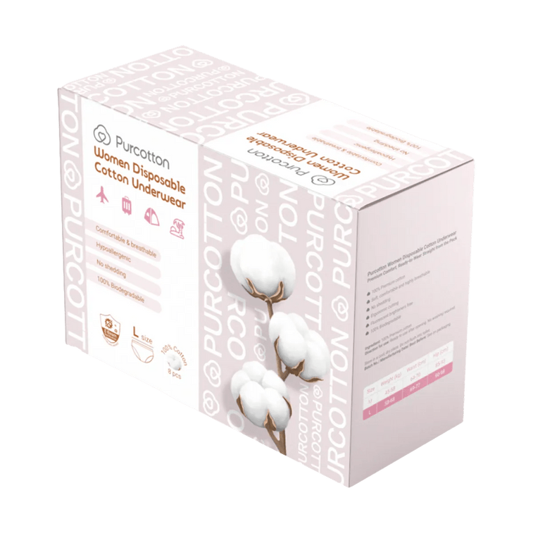 Disposable Cotton Panties Women Size L 8pcs Sterile Individually Wrapped 4