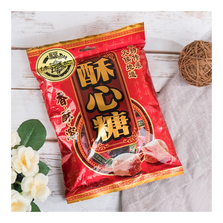 台湾徐福记 果仁酥心糖 4种口味 358g 10