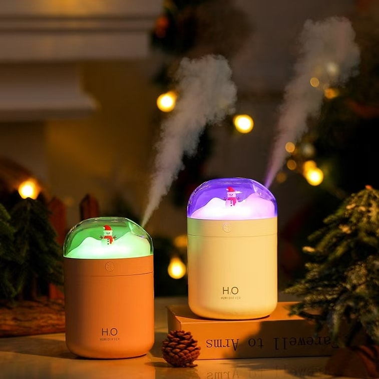 [귀여운 크리스마스 눈사람] 중국 LLD Leleduo 귀여운 반려동물 야간 조명 가습기 핑크 1개 5
