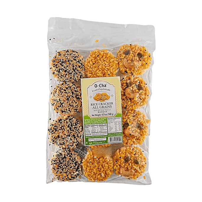 All Grain Rice Cracker 4.9oz【Rich Grain Aroma and Chewy Texture】【Light and Crispy Texture】【Perfect Snack for Any Time】
