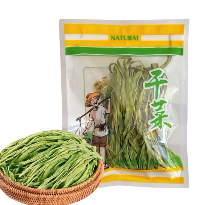 Dian Erwaプレミアム雲南緑乾燥からし菜100g（蒸しからし菜、乾燥苔、無硫黄）水に浸した後、約500gになります。鍋料理、冷菜、炒め物に適しています。