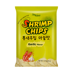 마늘 새우칩 - 바삭한 한국식 해산물 칩, 1.97oz