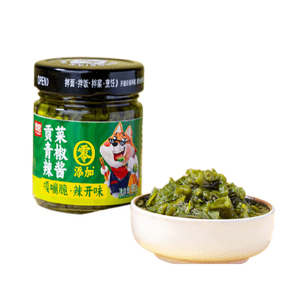 Preserved Vegetable And Green Pepper Spicy Sauce For Rice, Noodles, And Dishes – Fresh, Crispy, Spicy, And Appetizing, 180g*1 Jar