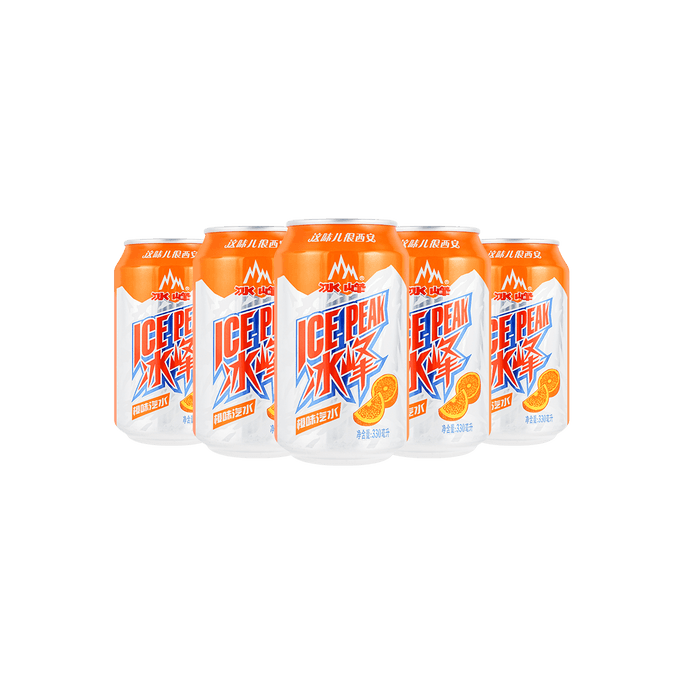 【Value Pack】ICE PEAK Orange Soda - 6 Cans* 11.15fl oz