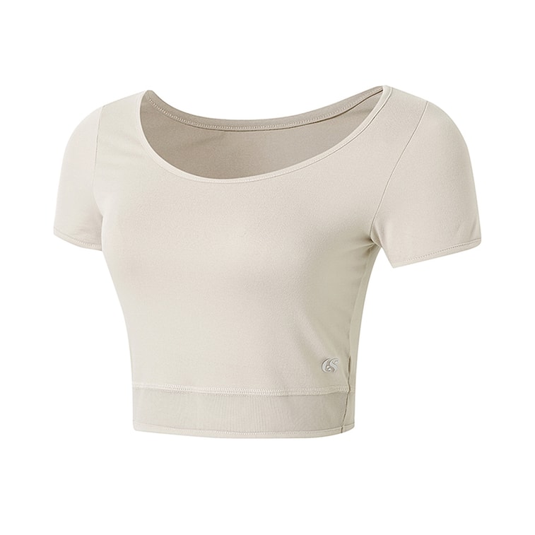 中国直邮 暴走的萝莉 速干休闲拼接运动短袖  跑步健身瑜伽T恤/淡紫粉#/XS 5