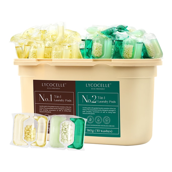 Eucalyptus Leaf Essential Oil Tri-in-One Laundry Detergent Pods (Osmanthus Sake & Peruvian Orchid) - 60 Pods