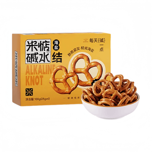 【中国直邮】 米惦 碱水系列酥脆咸味饼干碱水蝴蝶结健康零食100g*1盒