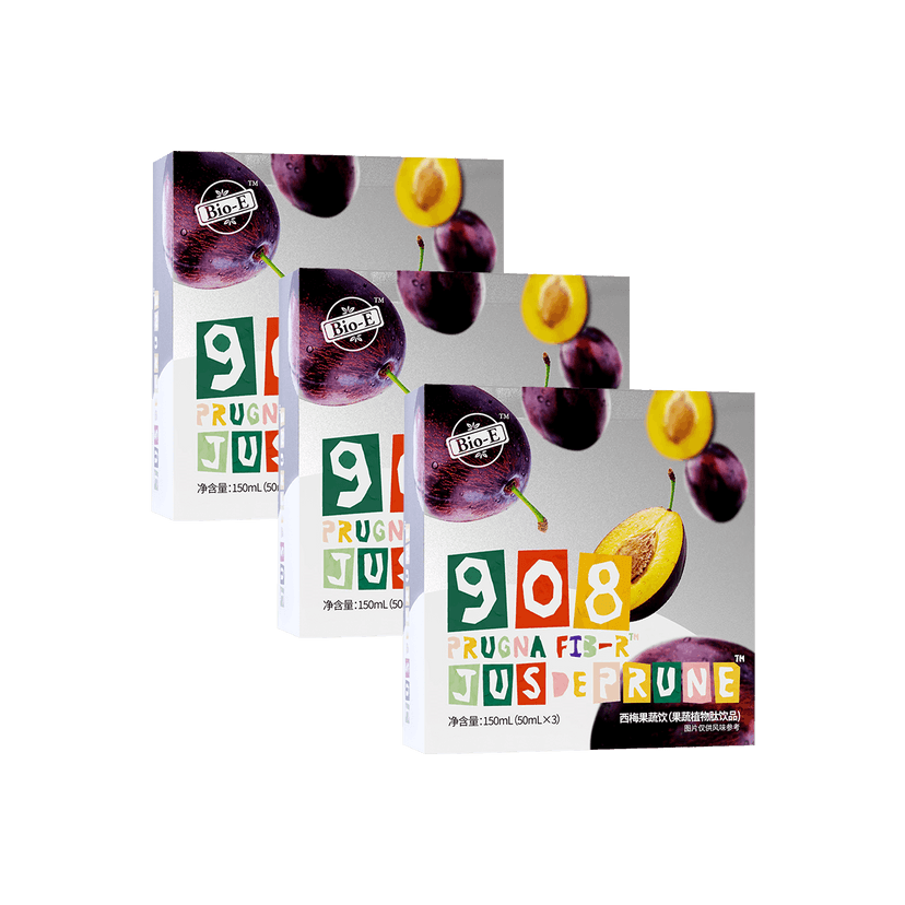 【Value Pack】908 Prugna Fiber Drink Plum Juice, 9btls
