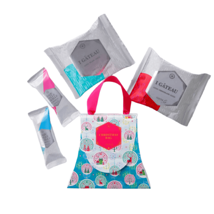 【日本直送】石屋製菓 クリスマス限定ミニケーキ＆クッキーギフトバッグ（4個入り）