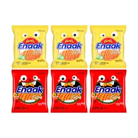 Crunchy Noodles,Barbecue Chicken+Spicy Flavor,Ready-to-Eat Snack, 1.05oz*6【6 Combo Packs】