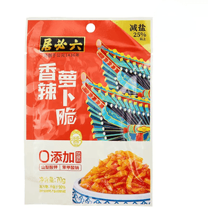 Six Must House Salt Reduction Spicy Radish Crisp 70g*1 Bag