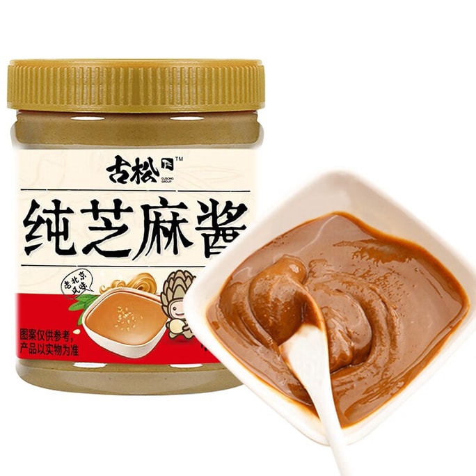 Pure Stone-Ground Sesame Paste 320g | 100% Sesame for Noodles, Hot Pot Dip & Bread Spread【No Peanut Butter Added】
