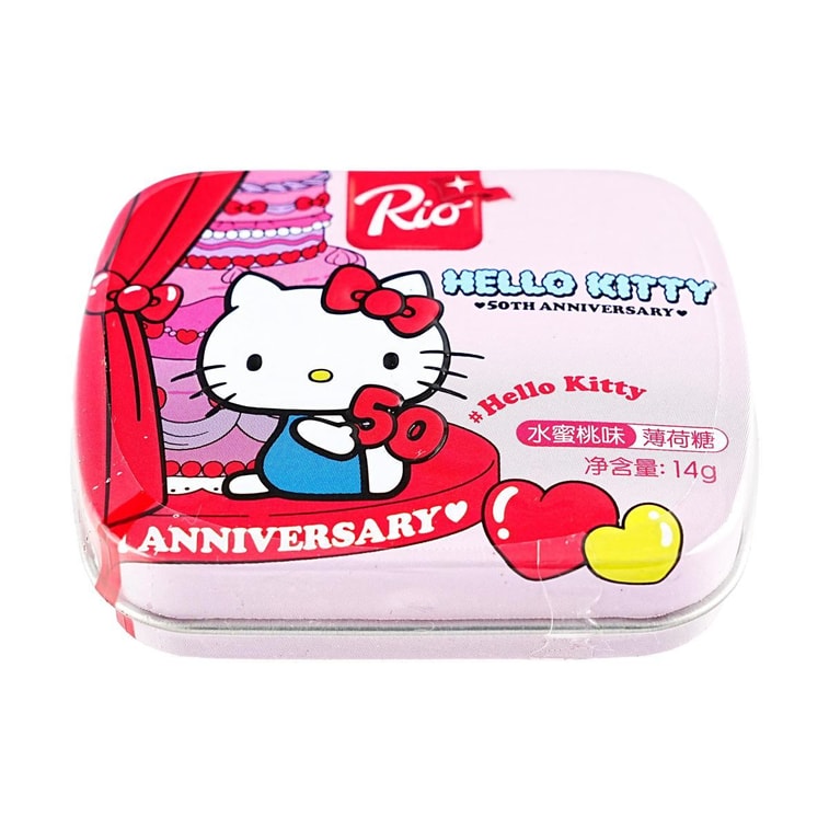 산리오 콜라보레이션 헬로키티 피치 민트 캔디 무설탕, 0.49온스 3