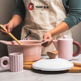 Ceramic Pot With Lid Pastel Pink 20cm