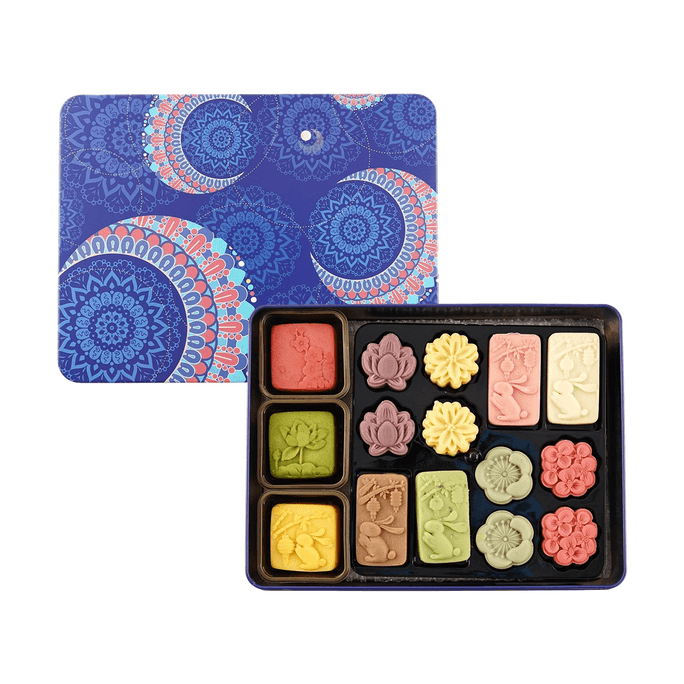 Yoshare Traditional Mid-Autumn Festival Mooncake Gift Box, 15 pcs,544g 【Mid-Autumn Reflecting Moon】