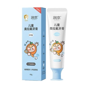 Children's Fluoride Toothpaste Long-lasting Anti-cavity Protection Prevents Tooth Decay For ages 3-12 Olaflu Fluoride 60g