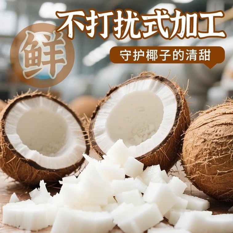 春光 ココナッツチップス ココナッツチャンク ココナッツフレーク 80g*1袋 海南特産 新鮮フルーツ 厚切り ココナッツ風味ドライフルーツ 蜜漬け 軽食 おやつ 3