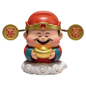 [중국 직배송] TIMESWOOD 부의 신 장식품 (1개) - 귀여운 가정 장식, 사무실 조각상, 트렌디한 장난감