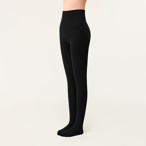  High-Waisted Versatile Slim-Fitting Warm Gray Series Leggings *1 Piece Black Thick fleece style (suitable for 0-15℃)