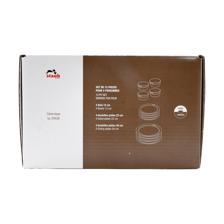 12피스 식기 세트, 화이트 트러플 9