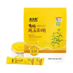 [중국 직송] 북대황 인스턴트 유기농 순수 옥수수 페이스트 200g*1봉 영양만점 아침 식사 인스턴트 식사 대용 음료