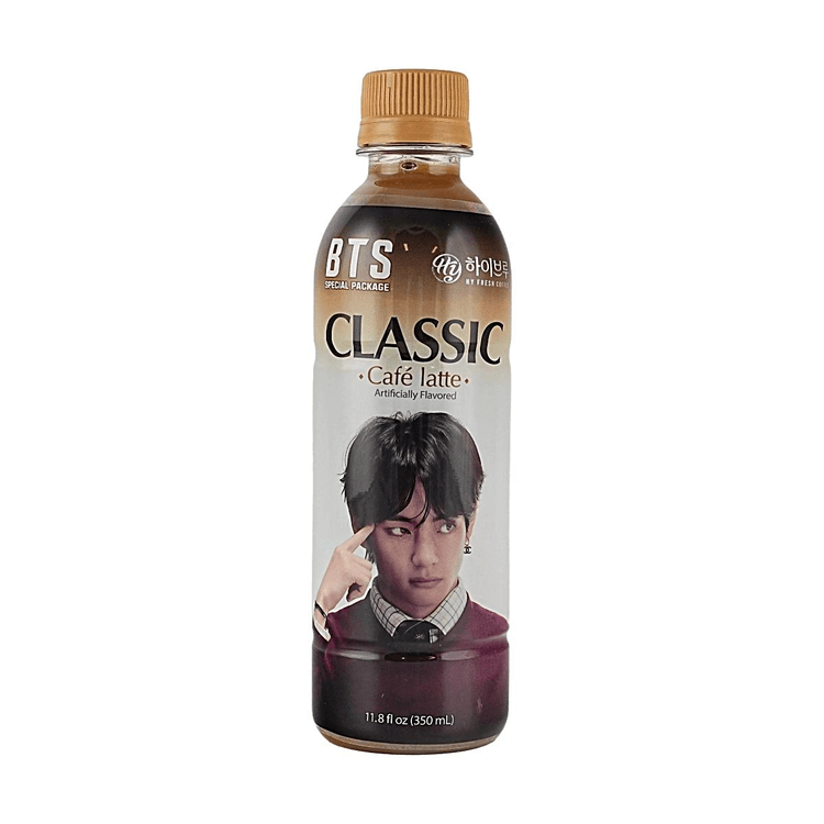 HANYA BTS Collaboration Hot Brew Cafe Latte Coffee, 11.8 fl oz