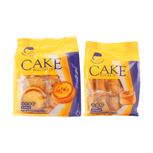 Egg Tarts Cake 400g & Ugly Cake 360g BUNDLE - 16 Pieces Snack Dessert
