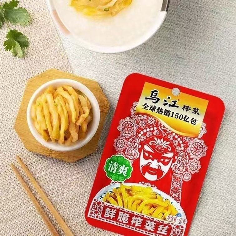 【中國直郵】 烏江 榨菜清爽鮮脆菜絲下飯菜澗陵榨菜60g*1包 3