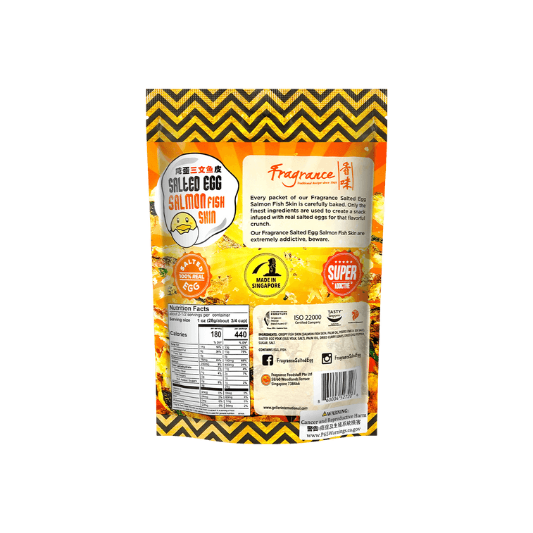 Salted Egg Salmon Fish Skin, 2.47 oz 6