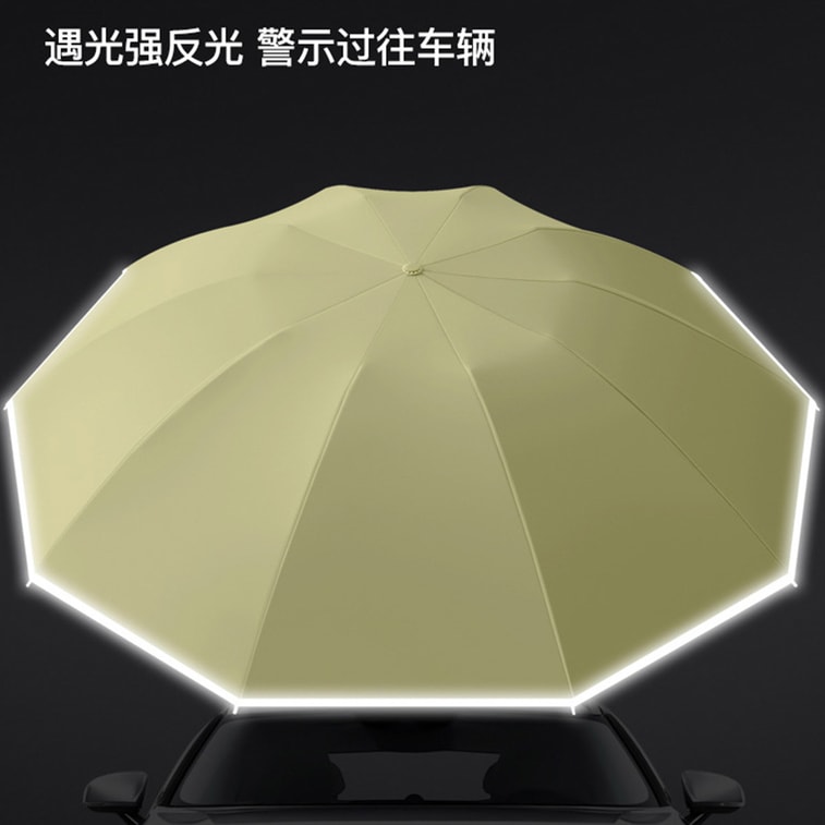 【中国直邮】 HSPM 全自动雨伞折叠高级感防晒防紫外线晴雨两用遮太阳伞 10骨反向彩胶 葡萄汽水 10