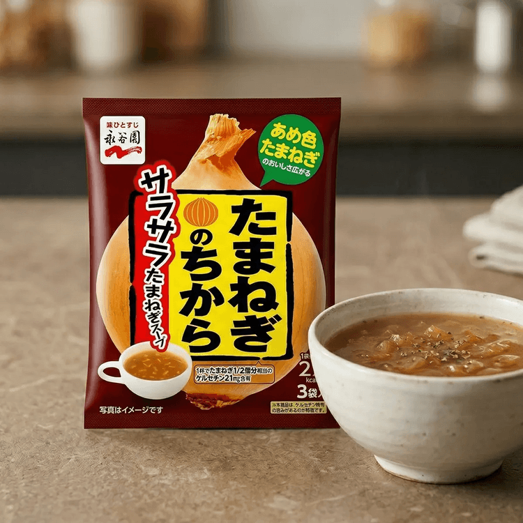 NAGATANIEN Tamanegi No Chikara Instant Onion Soup, 3 Packs, 0.71