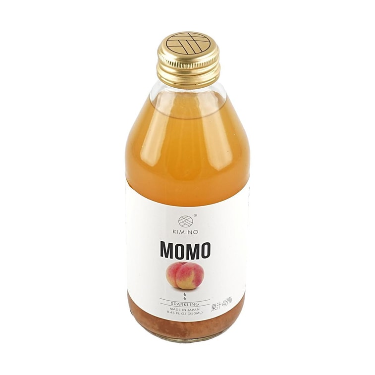 Momo Peach Juice Sparkling Water ,Low Calorie 0 Fat No Additives,8.45 fl oz 3