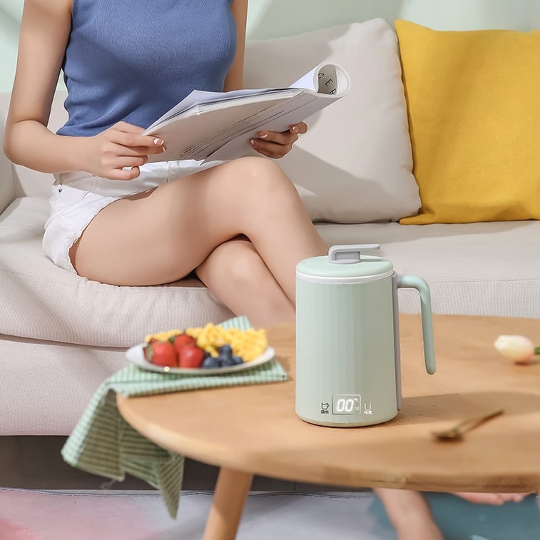 中国直送】Baiyi 健康ポット 健康カップ スマート電熱カップ シチューカップ 沸騰カップ 450ml グリーン 5