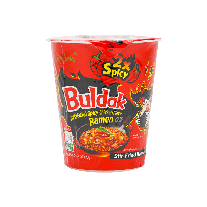 Buldak 2×Hot Spicy Chicken Flavor Cup Ramen 70g