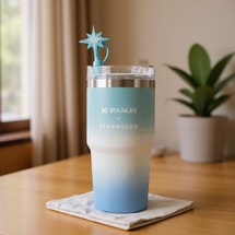 Korean STARBUCKS x Stanley Collaborative Cup, Drinkware, Stainless Steel Straw Cup, 591ml