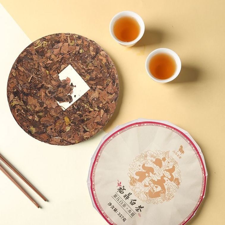 【中国直送】八馬茶業 福鼎白茶 寿梅太母山 原産地 クラシック白茶ケーキ 357g 4