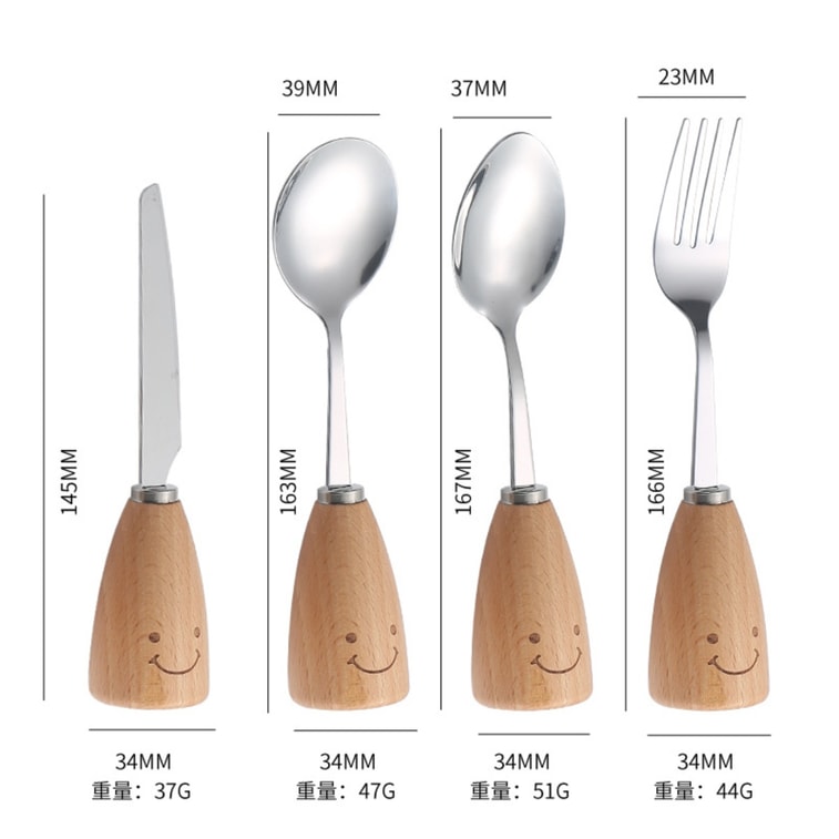 스미 귀여운 스마일리 페이스 칼 4종 세트 12