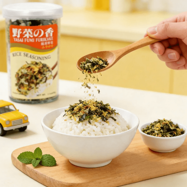AJISHIMA Yasai Fumi Furikake Rice Seasoning, Vegetable Flavor, 1.7