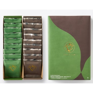 日本 TOKYO MILK CHEESE FACTORY 东京牛奶芝士工厂夹心饼干 抹茶马斯卡彭起司 9枚装 + 松露切达奶酪饼干 9枚装 礼盒装