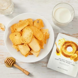 【Olive Young's #1】Honey Butter Bagel Chips,2.11 oz 【Online Exclusive】【 Low Calories】【Olive Young Bagel Chips】