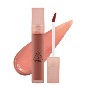 【Instagram top pick】3CE Korean Misty Lip Dew Long-lasting Hydrating Lip Glaze in Laydown Oolong Milk Tea - 0.16 oz 