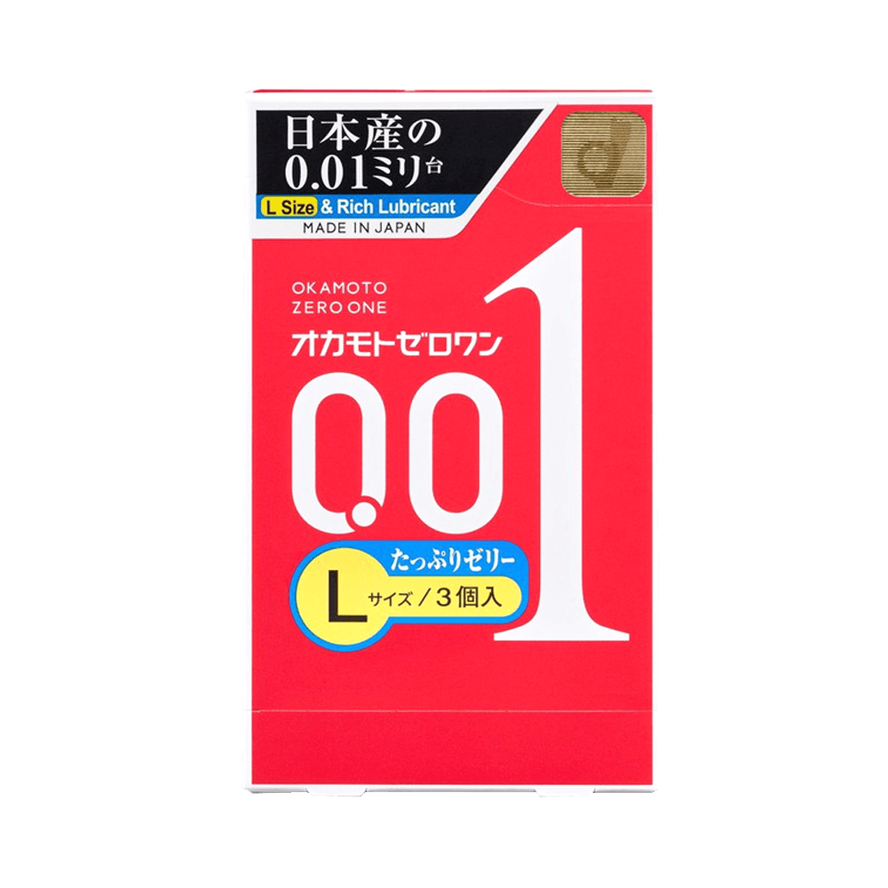 日本OKAMOTO 冈本||润滑大号001避孕套||0.01mm L号 3个