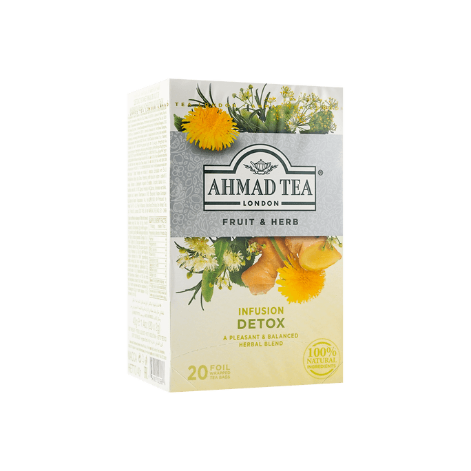 Fruit & Herb Infusion Detox Tea - 20 Sachets, 1.4oz