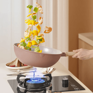 炊大皇 陶晶炒锅 聚油不粘炒锅 32cm 电磁炉燃气灶通用【不带玻璃盖】